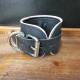 Black Leather Ankle Restraints with Piping